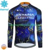 Homme Maillot vélo Hiver Thermal Astana Qazaqstan 2024